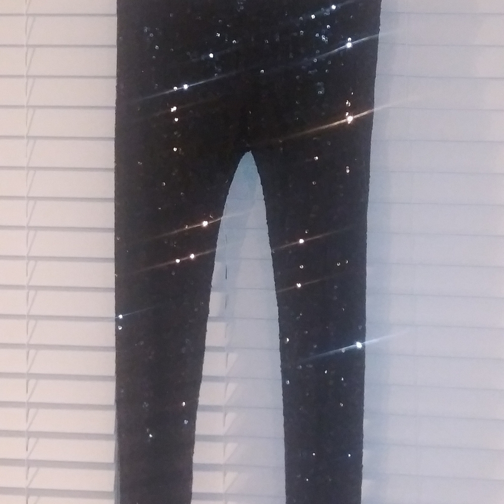 Leggings-Black Sequence - image 1
